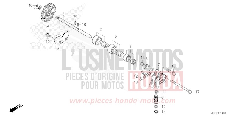 POMPE A HUILE de CRF450R EXTREME RED (R292) de 2023