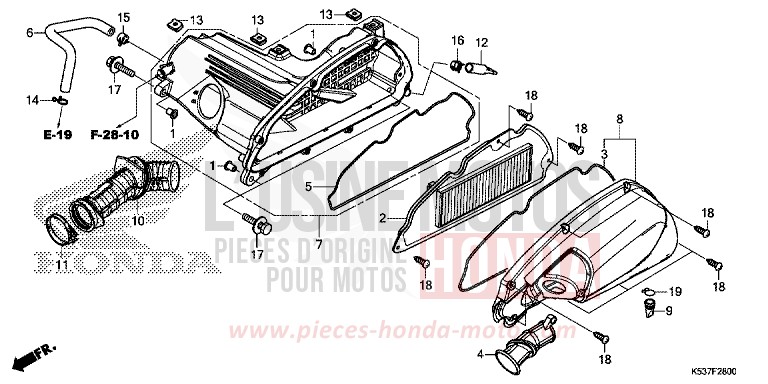 FILTRE A AIR de SH300A PEARL PACIFIC BLUE (PB386) de 2016