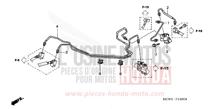 COMMANDE DE DOSAGE SOUPAPE (VFR800) de VFR800F DEGITAL SILVER METALLIC (NHA30) de 2004