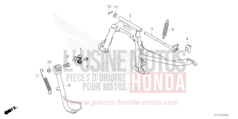 BEQUILLE de PCX PEARL JUPITER GRAY (NHC60) de 2023