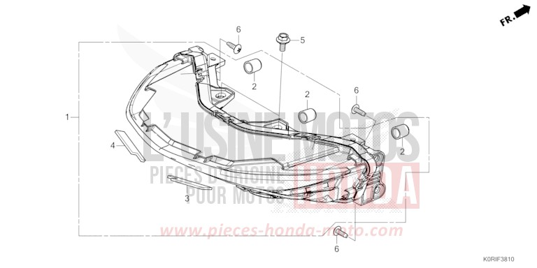 FEUX COMBINES ARRIERE de SH125 PEARL NIGHTSTAR BLACK (NHA84) de 2023