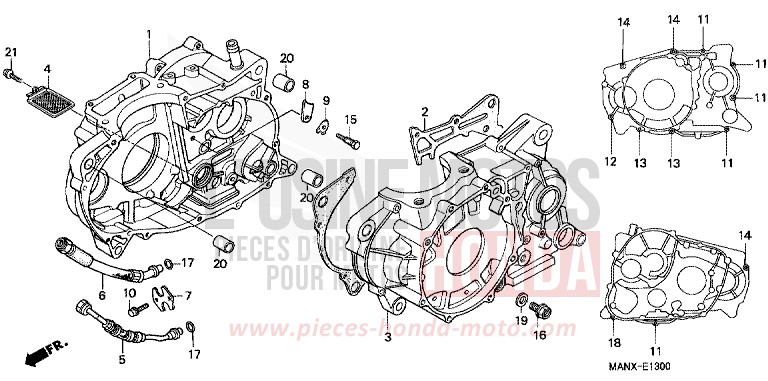 CARTER MOTEUR de Dominator NOIR (NH1) de 1999