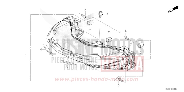 FEUX COMBINES ARRIERE de SH125 MAT PEARL COOL WHITE (NHB44) de 2024