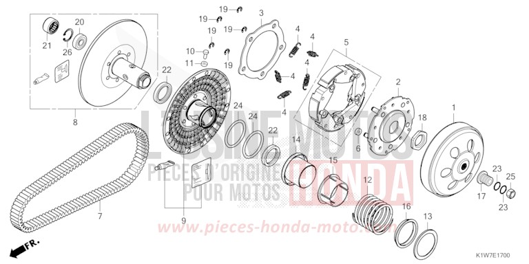 COTE MENE de SH350i NOIR (NH1) de 2024