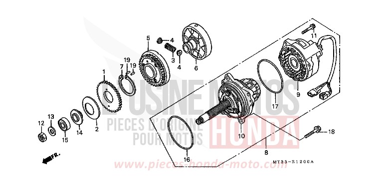 GENERATRICE de Pan-European PRARL ARDENT RED (R170D) de 1991