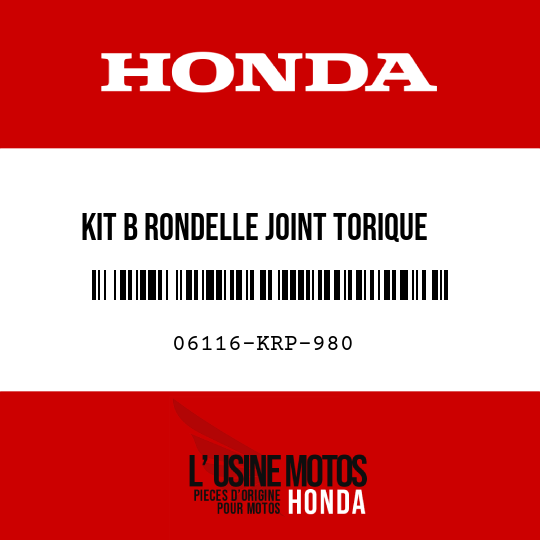 image de 06116-KRP-980 KIT B RONDELLE JOINT TORIQUE