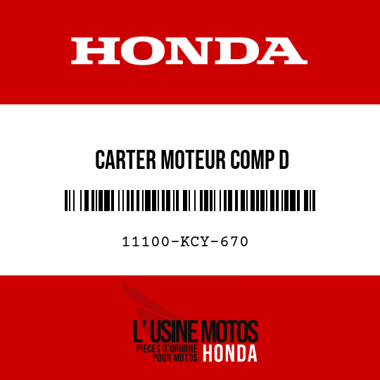 image de 11100-KCY-670 CARTER MOTEUR COMP D