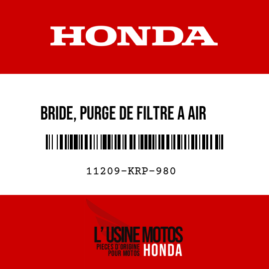 image de 11209-KRP-980 BRIDE, PURGE DE FILTRE A AIR