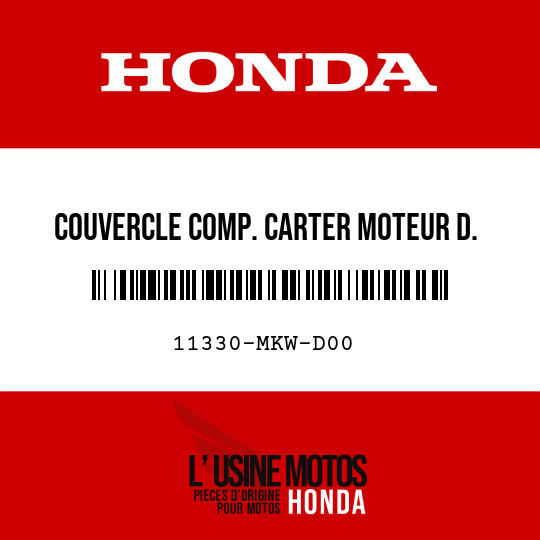 image de 11330-MKW-D00 COUVERCLE COMP. CARTER MOTEUR D.