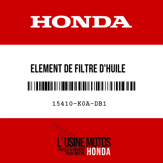 image de 15410-K0A-DB1 ELEMENT DE FILTRE D'HUILE