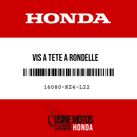 image de 16080-KZ4-L22 VIS A TETE A RONDELLE