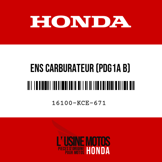 image de 16100-KCE-671 ENS CARBURATEUR (PDG1A B)