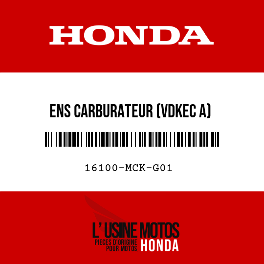 image de 16100-MCK-G01 ENS CARBURATEUR (VDKEC A)