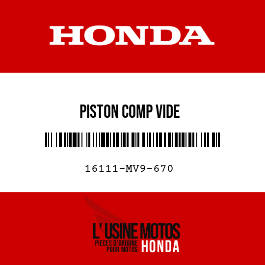 image de 16111-MV9-670 PISTON COMP VIDE