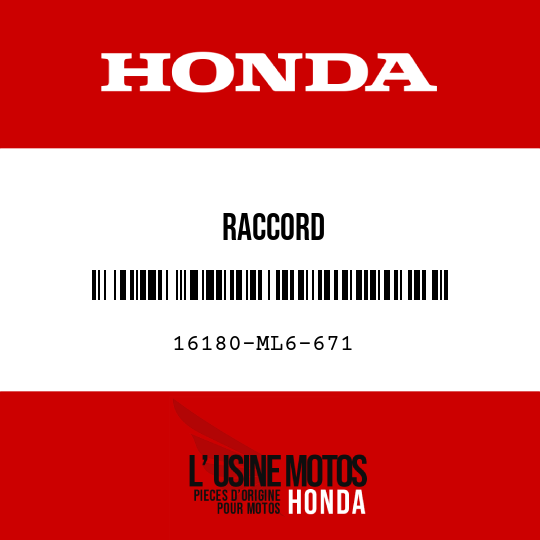 image de 16180-ML6-671 RACCORD