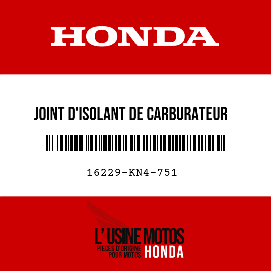 image de 16229-KN4-751 JOINT D'ISOLANT DE CARBURATEUR