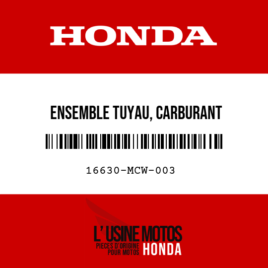 image de 16630-MCW-003 ENSEMBLE TUYAU, CARBURANT