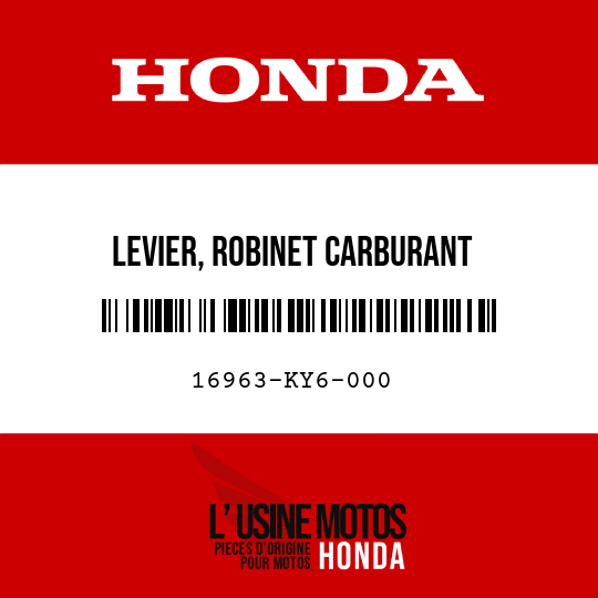 image de 16963-KY6-000 LEVIER, ROBINET CARBURANT