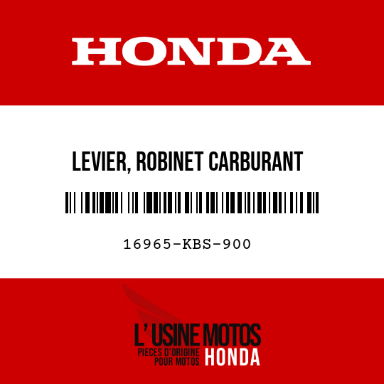 image de 16965-KBS-900 LEVIER, ROBINET CARBURANT