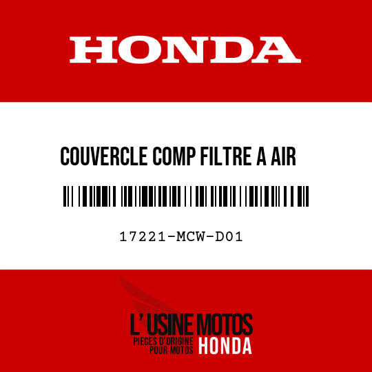 image de 17221-MCW-D01 COUVERCLE COMP FILTRE A AIR