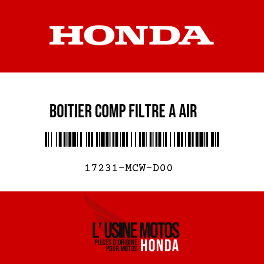 image de 17231-MCW-D00 BOITIER COMP FILTRE A AIR