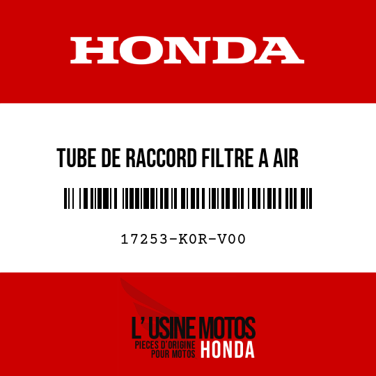 image de 17253-K0R-V00 TUBE DE RACCORD FILTRE A AIR