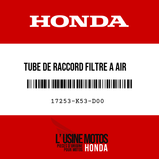 image de 17253-K53-D00 TUBE DE RACCORD FILTRE A AIR