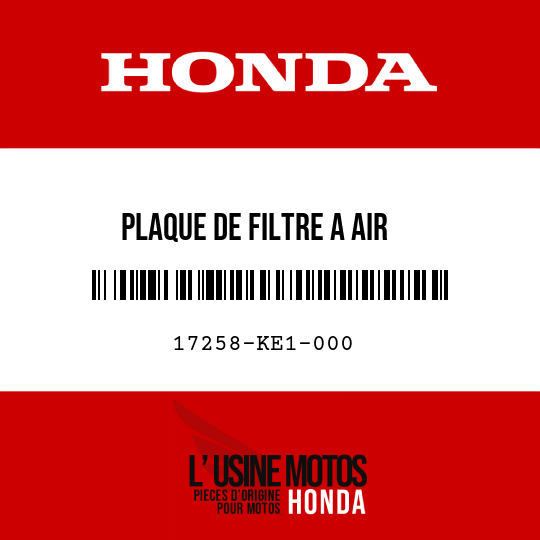 image de 17258-KE1-000 PLAQUE DE FILTRE A AIR