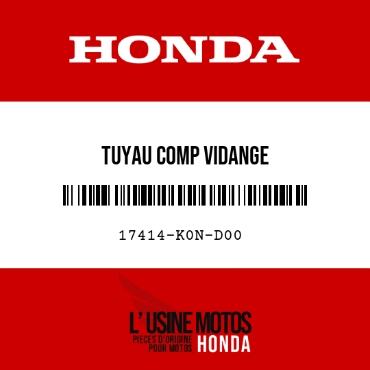 image de 17414-K0N-D00 TUYAU COMP VIDANGE