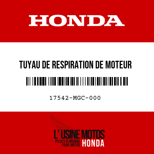 image de 17542-MGC-000 TUYAU DE RESPIRATION DE MOTEUR