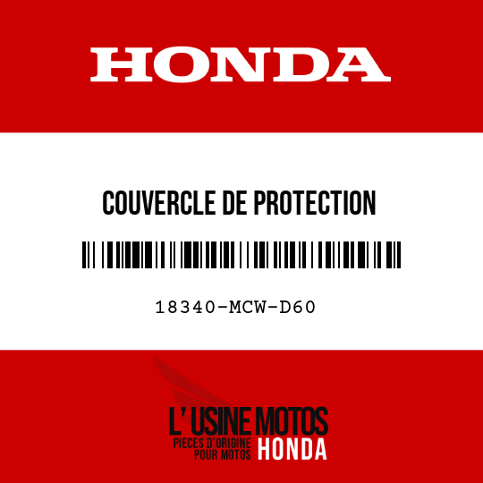 image de 18340-MCW-D60 COUVERCLE DE PROTECTION