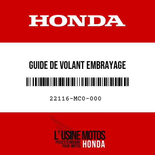 image de 22116-MC0-000 GUIDE DE VOLANT EMBRAYAGE