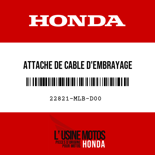 image de 22821-MLB-D00 ATTACHE DE CABLE D'EMBRAYAGE