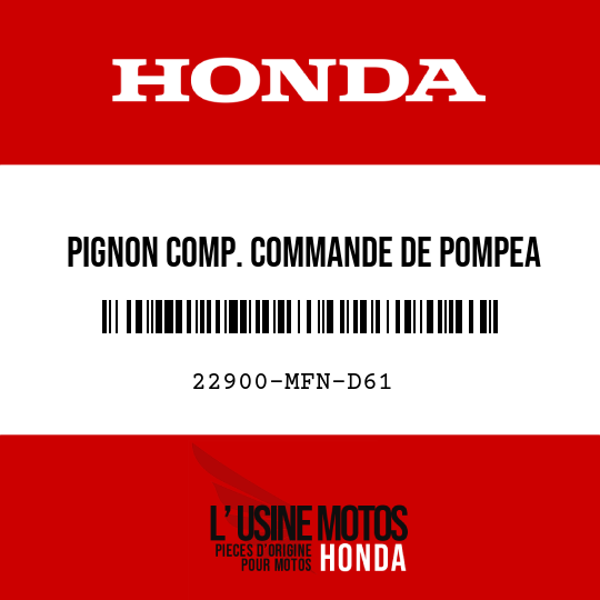 image de 22900-MFN-D61 PIGNON COMP. COMMANDE DE POMPEA HUILE