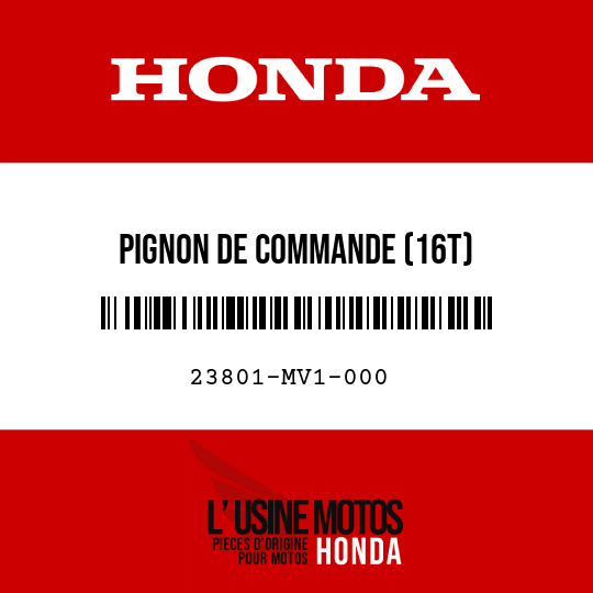 image de 23801-MV1-000 PIGNON DE COMMANDE (16T)