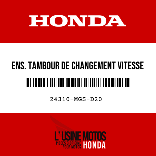 image de 24310-MGS-D20 ENS. TAMBOUR DE CHANGEMENT VITESSE