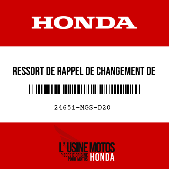 image de 24651-MGS-D20 RESSORT DE RAPPEL DE CHANGEMENT DE VITESSE