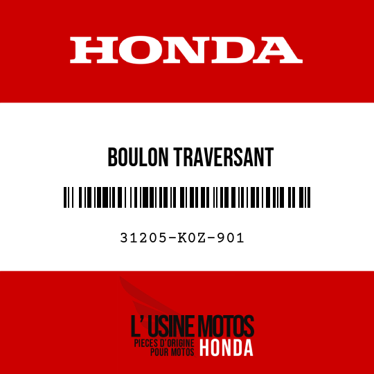 image de 31205-K0Z-901 BOULON TRAVERSANT