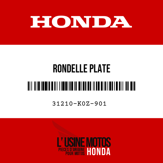 image de 31210-K0Z-901 RONDELLE PLATE