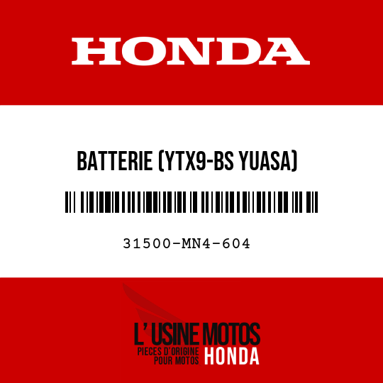 image de 31500-MN4-604 BATTERIE (YTX9-BS YUASA)