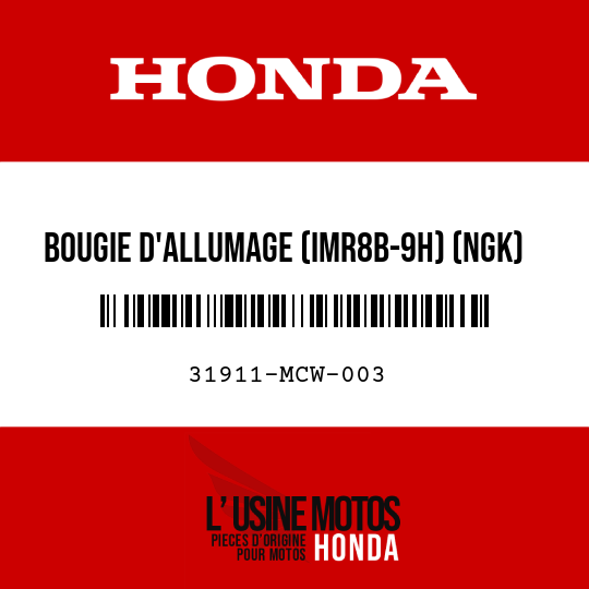 image de 31911-MCW-003 BOUGIE D'ALLUMAGE (IMR8B-9H) (NGK)