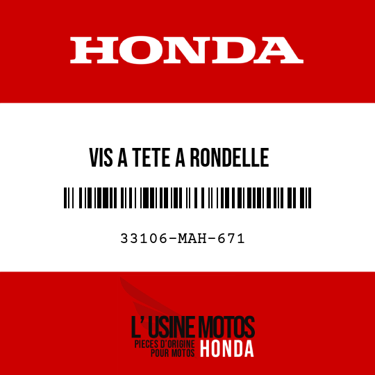 image de 33106-MAH-671 VIS A TETE A RONDELLE