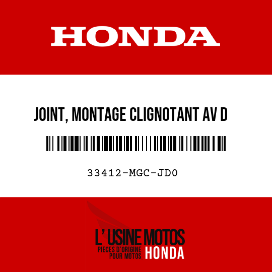 image de 33412-MGC-JD0 JOINT, MONTAGE CLIGNOTANT AV D