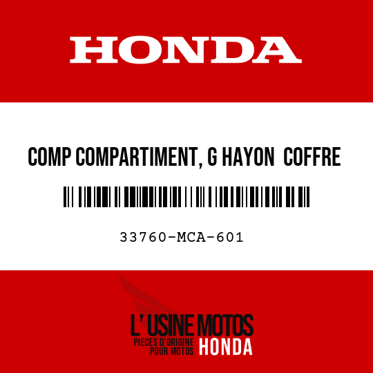 image de 33760-MCA-601 COMP COMPARTIMENT, G HAYON  COFFRE
