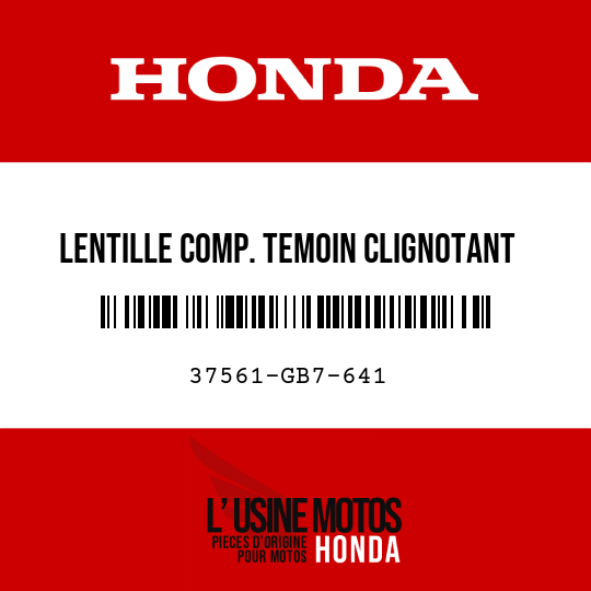 image de 37561-GB7-641 LENTILLE COMP. TEMOIN CLIGNOTANT