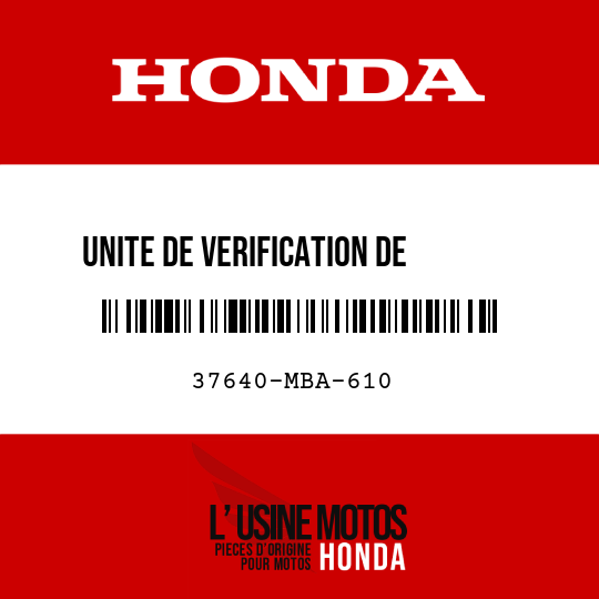 image de 37640-MBA-610 UNITE DE VERIFICATION DE      TOMOIN