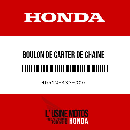 image de 40512-437-000 BOULON DE CARTER DE CHAINE