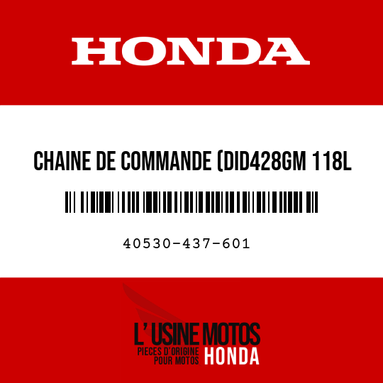 image de 40530-437-601 CHAINE DE COMMANDE (DID428GM 118L DAIDO)