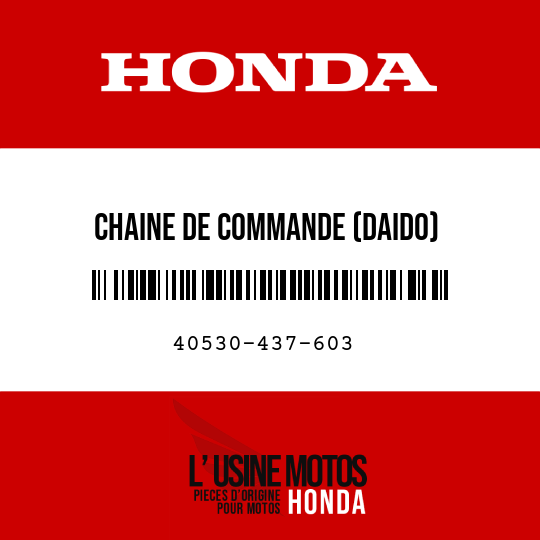 image de 40530-437-603 CHAINE DE COMMANDE (DAIDO) (DID428GM 118L)