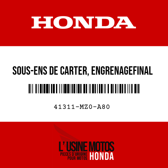 image de 41311-MZ0-A80 SOUS-ENS DE CARTER, ENGRENAGEFINAL